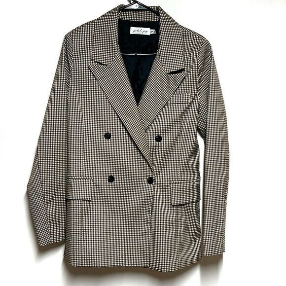 New Petal and pup Juliette classic Earth Tones plaid blazer Sz 6 - Picture 8 of 12
